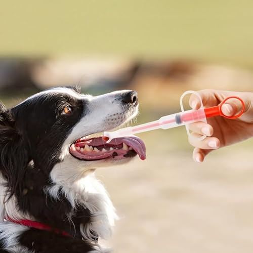 RODISHOMM 3 Stück Tablettenverabreichung Feeder, Pillenwerfer für Katzen, Medikamenten Feeder für kleine Hunde, Tablettenpusher für Haustiere, Tabletten Shooter für Katzen und kleine Hunde