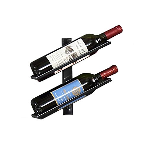 RFSHCIOP, gabinete de vino de pared para colgar en la pared, estante de almacenamiento para botellas de vino, color negro, 25 x 10,5 x 27 cm