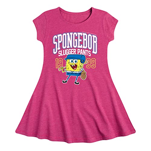 HYBRID APPAREL - Spongebob Squarepants - Spongebob Slugger Pants - Toddler and Youth Girls Fit and Flare Dress