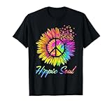 Hippie Soul Peace Sign Retro 60s 70s Daisy Sunflower Groovy T-Shirt