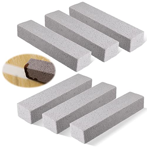 6 Stück Everdrop Bimsstein Reiniger Bürsten Block Reinigungsblock Grill Bimsstein Reinigungsstein Grill Brick Bimsstein Reinigungs Grill Reinigung Stein Küche Bräter Backofen(15cm) Cover