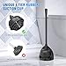uptronic Toilet Plunger with Holder, Unique Plunger with All-Angle Design, Plungers for Bathroom with Holder, Toilet Plunger Heavy Duty (Black)