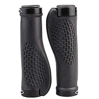 Accessoire Vélo Antidérapant Poignées De Vélo TOPCABIN - Caoutchouc Ergonomique Noir Et Gris - Pour VTT, Route, Fixie - Diamètre 20-23mm Poignées VTT Route Confort