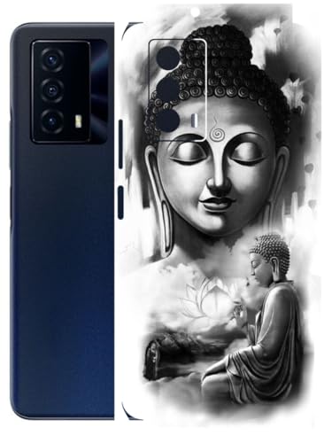 Image of AtOdds - Full Body Back Screen Guard Protector Film - Lamination Wrap Skin Sticker Compatible with IQOO Z5 | Scratchproof Matte Finish (Buddha)