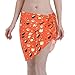 LKKPT Sushi Background Womens Beach Wrap Gonne Grembiule Corto Sarong Costumi da Bagno Cover Up Sexy Bikini Wrap Pareo