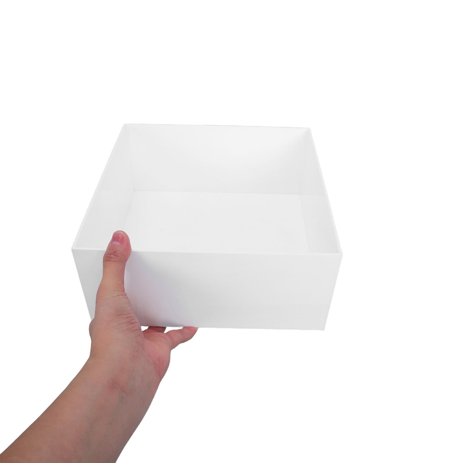 Amosfun 3 Stück Acryl Display Riser für Buffet Tisch, 8 9 10 Zoll, Weiß