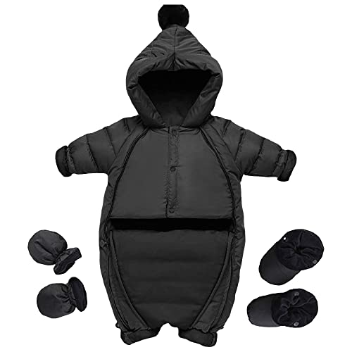 Waterproof Down Filled Baby Snowsuit Fleece Lined Winter Coat, Light Weight, With Gloves&Shoes2