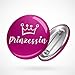 Hellweg Druckerei Button Anstecker Prinzessin Krone Pink Süß niedlich Badge Geschenk Idee Abzeichen Pin