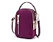 Produktbild Premium Nylon Kleine Umhängetasche Handy Geldbörse Multi-Taschen Brieftasche für Galaxy S8 S9 S10 Plus A10 Note 9 Google Pixel 6S 6 7 8 Plus XR Motorola Moto X G7 Power G6 LG Stylo 4 V50, violett