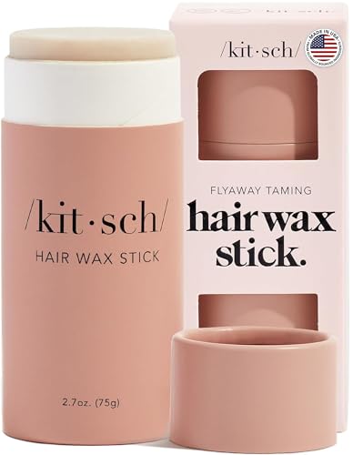 Kitsch Hair Wax Stick for Women & Men - Anti-Frizz and Fly Away Hair Tamer, No Residue Hair Finishing Stick | All Day Hold Styling Product - 2.7 oz