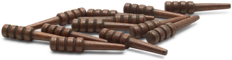 Wood Cribbage Pegs, Pack of 25 Walnut Colored Pegs for New Set or Replacement Pieces by Woodpeckers