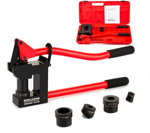 REDLOONG Metal Stud Punch Knockout Punch Set for 20GA Steel Studs