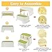 WELSPO 2 Step Stool for Kids, Toddler Step Stool for Bathroom, Kitchen, Bedroom, Living Room, Non-Slip Toddlers Toilet Potty Stool with Handles Baby Child Kid Plastic Poop Stools(Green)