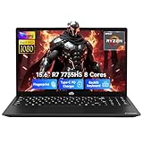 NIMO 15.6" IPS FHD Gaming Laptop, AMD 8 Cores Ryzen 7 7735HS (Beats i7-12650H, Up to 4.75GHz) 16GB DDR5 RAM 512GB SSD Computer with Radeon 680M 100W Type-C HDMI Portable for Business and Student