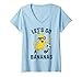 Womens Funny Banana Soccer Cartoon Kicking Ball USA Flag Glasses V-Neck T-Shirt