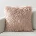 Phantoscope Decorative New Luxury Series Merino Style Beige Fur Throw Pillow Case Cushion Cover 18" x 18" 45cm x 45cm