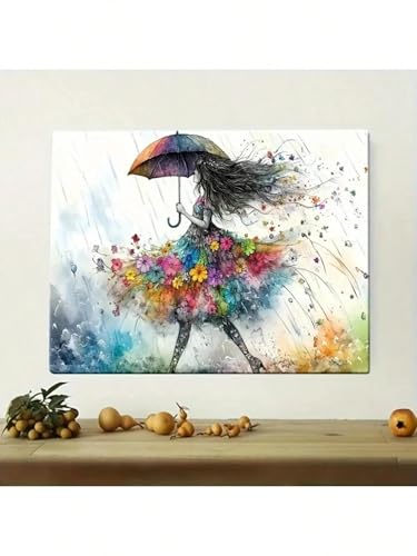 Impression toile fille aux cheveux longs - Une peinture élégante haut de gamme 60x80