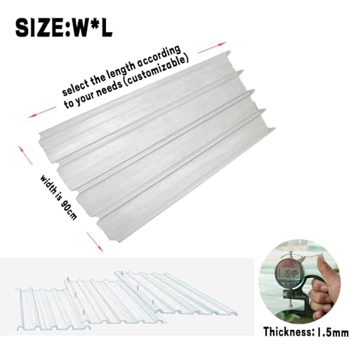 FRP Clear Roofing Panel UV Resistance Corrugated Roof Sheet for Garage Shed Greenhouse Canopy Balcony 10pcs 0.9 * 1.5m