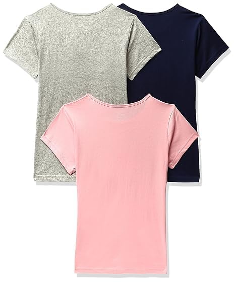 Image of Clotth Theory Girls Super Combed Cotton Regular Fit Round Neck Printed Short Sleeve Tshirt -Combo Pack of 3