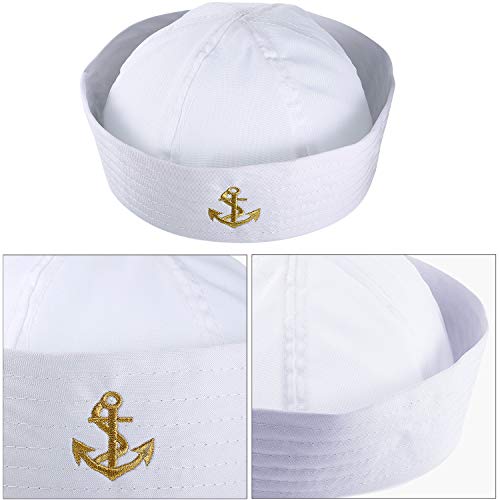 Christmas Sailor Hats Gifts White Navy Captain Hats Ship Nautical Yacht Cap