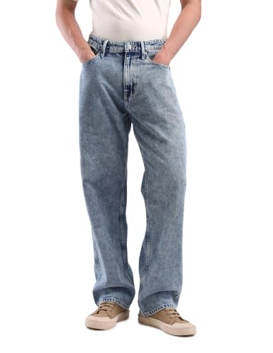Image of Flying Machine Men's Loose Fit Jeans| Solid | High Rise | Stretchable | Jeans for Man