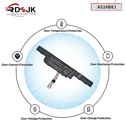 As16B8J As16B5J Laptop Battery For Acer Aspire E5-575G E5-575-33Bm E5-575G-53Vg 15.6" E5-575G-549D E5-575G-75Md E5-575G-5341 E5-575-33Bm E5-575G-57D4 F5-573G F5-573G-50Bm Series 10.95V 5600Mah/61.3Wh #TOP5