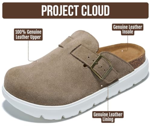 Image of 100% Genuine Leather Platform Clogs for Women - Fall Shoes for Women 2026