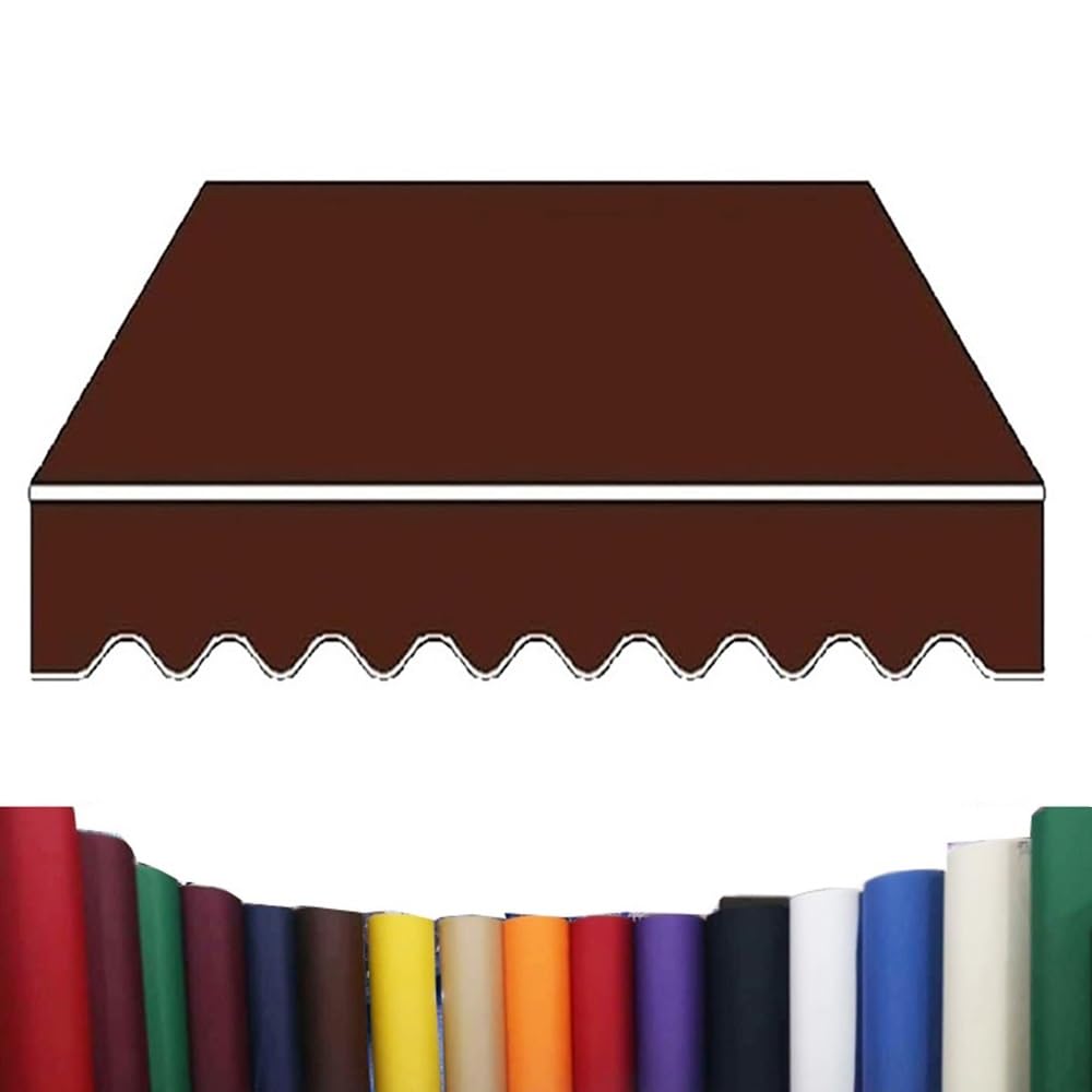 Auvent extérieur imperméable rétractable en polyester marron 300x250cm