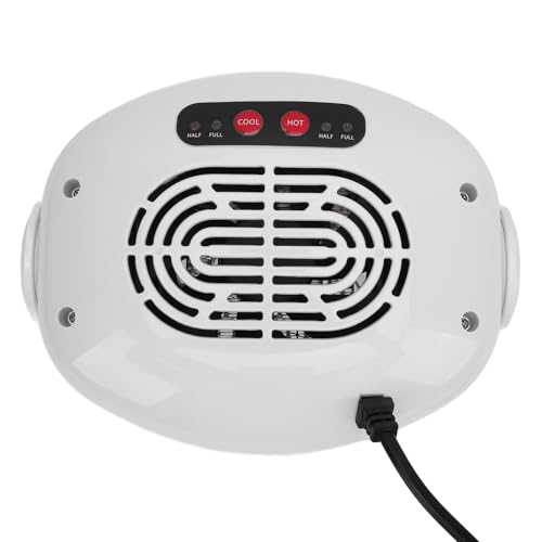 Asciugatore per Unghie 600W con Asciugatura Rapidissima, Avvio Automatico Freddo e Caldo, Ventola di Rotazione per Smalto Base Colla, 220V