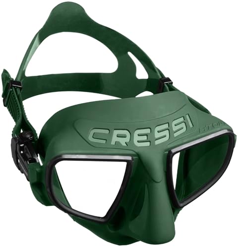 CRESSI �t���[ �_�C�r���O �X�s�A�t�B�b�V���O �}�X�N [ ATOM ] ���e�ς��Ȃ菬���� �X�΃����Y �V���R���X�J�[�g �O���[��/�u���b�N DS527550 �y���K�i�z