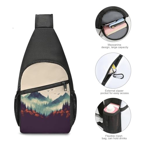 Mochila tipo bandolera para senderismo y uso casual miniatura 5