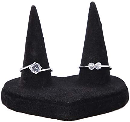 Acrylic Jewelry Finger Ring Plastic Triangle Conical Jewelry Storage Display Stand For Rings Jewelry Holder Organizer Case