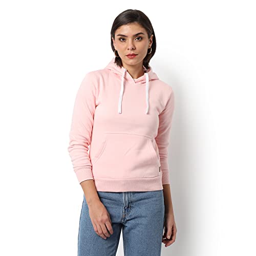 Image of Campus Sutra Women cotton Premium Zipper Hoodie-Grey