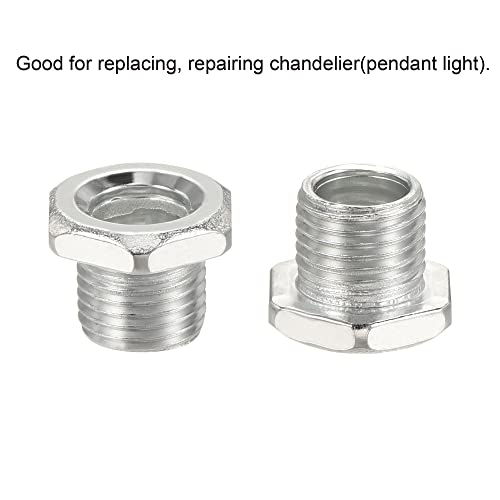 sourcing map 15 Stück Lampenstange 11mm Lang M10 Gewinderohr Sechskant Senkkopf Flachkopf für Kronleuchter Galvanisierte Eisen