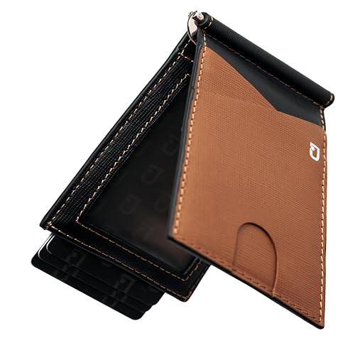 Jenoss Smart Tracking Wallet For Men: Smart Tracker Works with Apple Find My Full Grain Leather, Slide Pop Up Card, Minimalist Compact 12 Cards Slot Organizers ID Money Clip