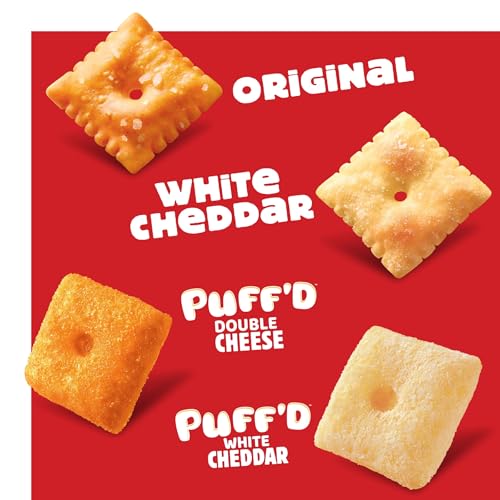 Cheez-It Cheese Crackers, Baked Snack Crackers, Lunch Snacks, Variety Pack (40 Pouches)
