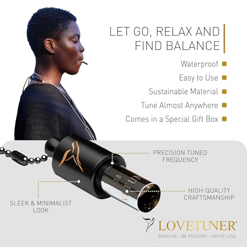 lovetuner 528 hz breathing necklace  stress relief whistle  promote calm relaxation amp focus with mindful sound healing
