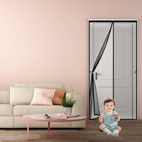 Moustiquaire pour porte-fenêtre 160x224 cm bloquant les mouches été