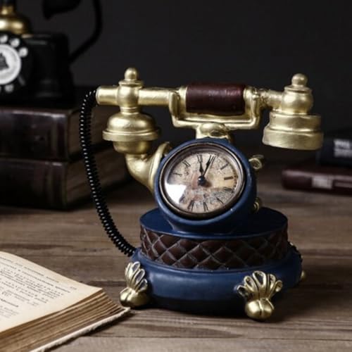 Téléphone de simulation vintage en résine dorée souvenir rétro - 5