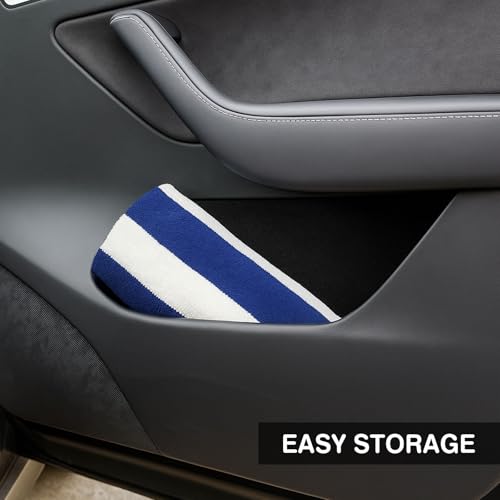 Image of Universal Waterproof Towel Car Seat Covers - Automotive Seat Cushion for Sedan SUV Truck Front OR Rear Seats - Anti Slip Car Seat Protector Suit for After Yoga Gym Hiking Running Workout Sport