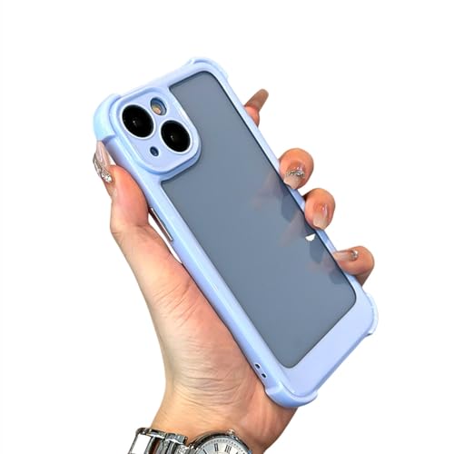 Coque iPhone 15 Pro transparente et antichoc en acrylique rigide bleu sierra