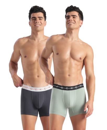 Image of Jockey NY16 Men Super Combed Cotton Elastane Stretch Solid Trunk with Ultrasoft Waistband (Pack of 2)