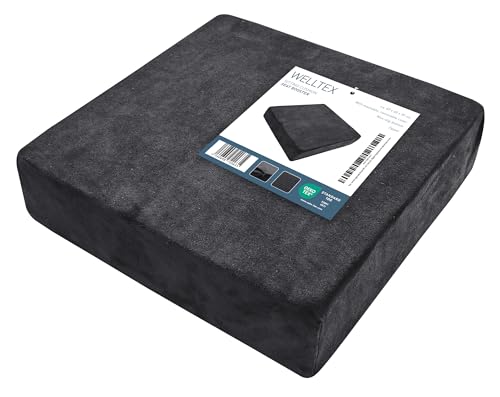 WELLTEX Rehausseur de siège, 40 x 40 x 10 cm, noir, housse lavable et amovible, dessous...