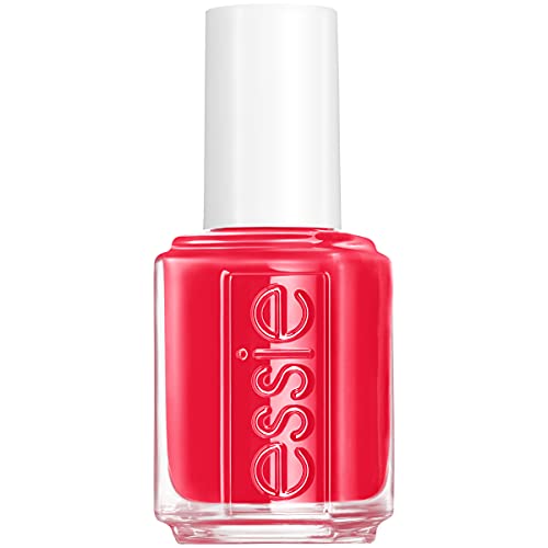 essie nail polish, limited edition winter 2021 collection, vibrant coral red nail polish with a cream finish, toy to the world, 0.46 fl oz