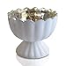 Luna Bazaar Suzanne Mercury Glass Chalice Candle Holder - Antique White for Use with Tea Lights - for Home Decor, Parties and Wedding Decorations - Mercury Glass Votive Holders