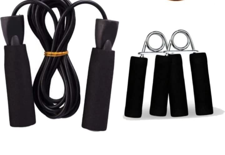 ANTINA Hand Grip Strengthener | Hand Power Gripper for Fitness Exerciser with Foam Skipping Rope (Black) (B0BJ6F6RJF) Amazon Price History, Amazon Price Tracker