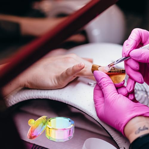 Juego de 2 recipientes de cristal para manicure con tapa miniatura 7