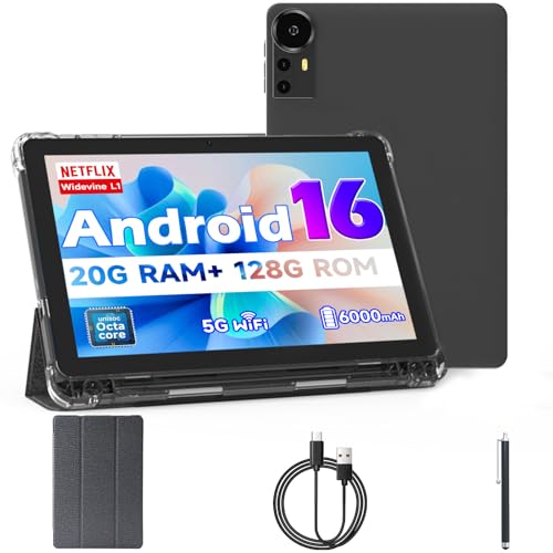 Android 16 Tablet 10 inch Tablets, 20GB RAM 128GB ROM 2TB Expand, 2.0Ghz CPU Octa-Core Processor...