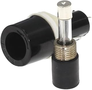 ヒューズ 5ピースヒューズホルダー回転ナット設置MF-528 5 x 20黒の平らなチューブタイプクロスヘッドねじキャップヒューズホルダー10a 250V (Temperature : 0.25A)