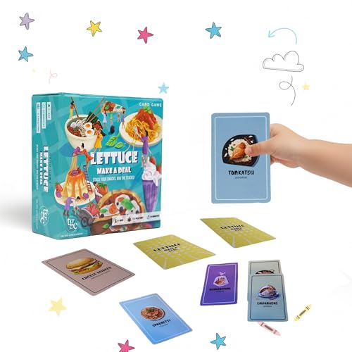 Image of Lettuce Make a Deal, Card Game for Kids & Adults, 2-4 Players, Ages 5+, Family & Travel Fun, Fast-Paced, Includes 102 Cards & Instructions, Perfect for Parties & Game Nights